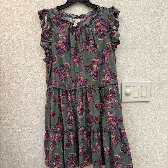 St John’s Bay Floral Ruffle Sleeve Dress - Picture 2 of 7